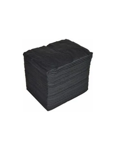 Toallas Negras Desechables de Spunlace 40x80 cm 60 g | 6 paquetes de 100 Uds.
