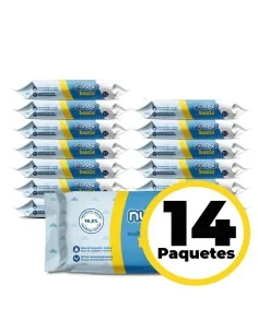 Basic Tücher 98% Natürlich | 14 Packungen mit 72 Stücke