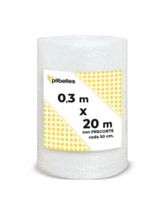 Rollo Plástico de Burbujas de 0,3x20 m con Precorte cada...