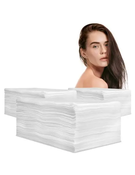 Toallas Peluquería Desechables de Spunlace Pilbelless 40x80 cm | 3 paquetes de 100 Uds.