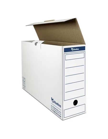 Archivador definitivo de cartón blanco I 38 x 27 x 11,5 cm