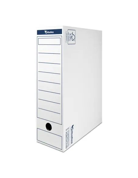 Archivador definitivo de cartón blanco I 38 x 27 x 11,5 cm