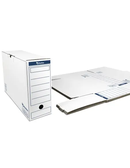 Archivador definitivo de cartón blanco I 38 x 27 x 11,5 cm