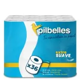 Papel Higiénico Extra Suave Pilbelles I 20 metros I 36 rollos