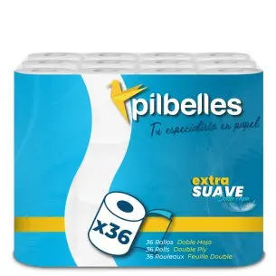 Papel Higiénico Extra Suave Pilbelles I 20 metros I 36 rollos