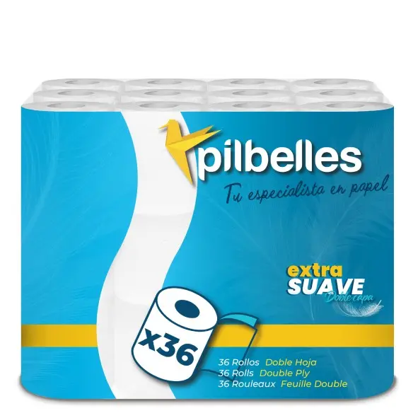 Papel Higiénico Extra Suave Pilbelles I 20 metros I 36 rollos