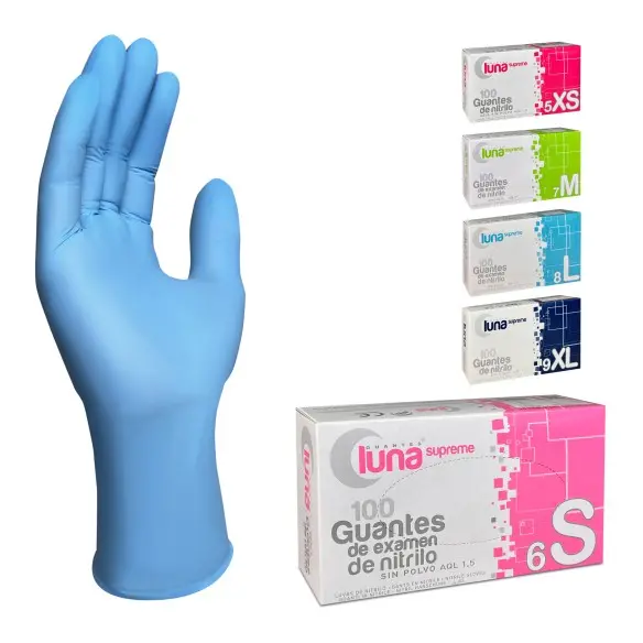 Guantes de Nitrilo Antivírico 3,5g | Pack con 100 Uds.