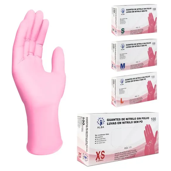 Guantes de Nitrilo Antivírico 3,5g | Pack con 100 Uds.