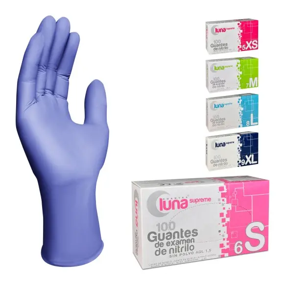 Guantes de Nitrilo Antivírico 3,5g | Pack con 100 Uds.