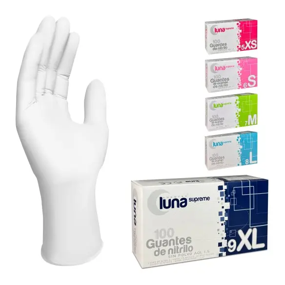 Guantes de Nitrilo Antivírico 3,5g | Pack con 100 Uds.