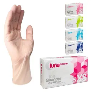 Guantes Vinilo Antivírico Sin Polvo | Pack de 100 Uds. 2
